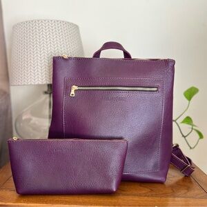 Portland Leather Tote Backpack